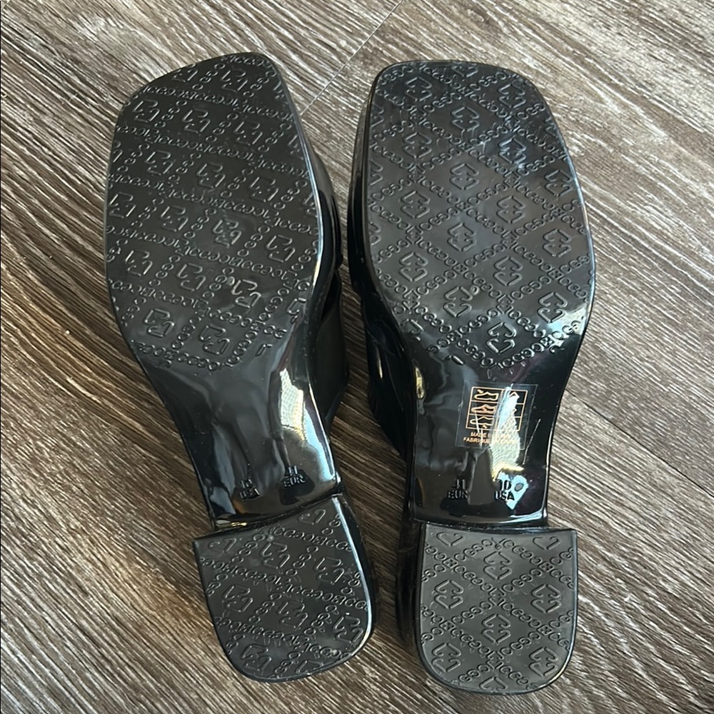 Jeffrey Campbell Black Platform Slide Sandals - Picture 5 of 5
